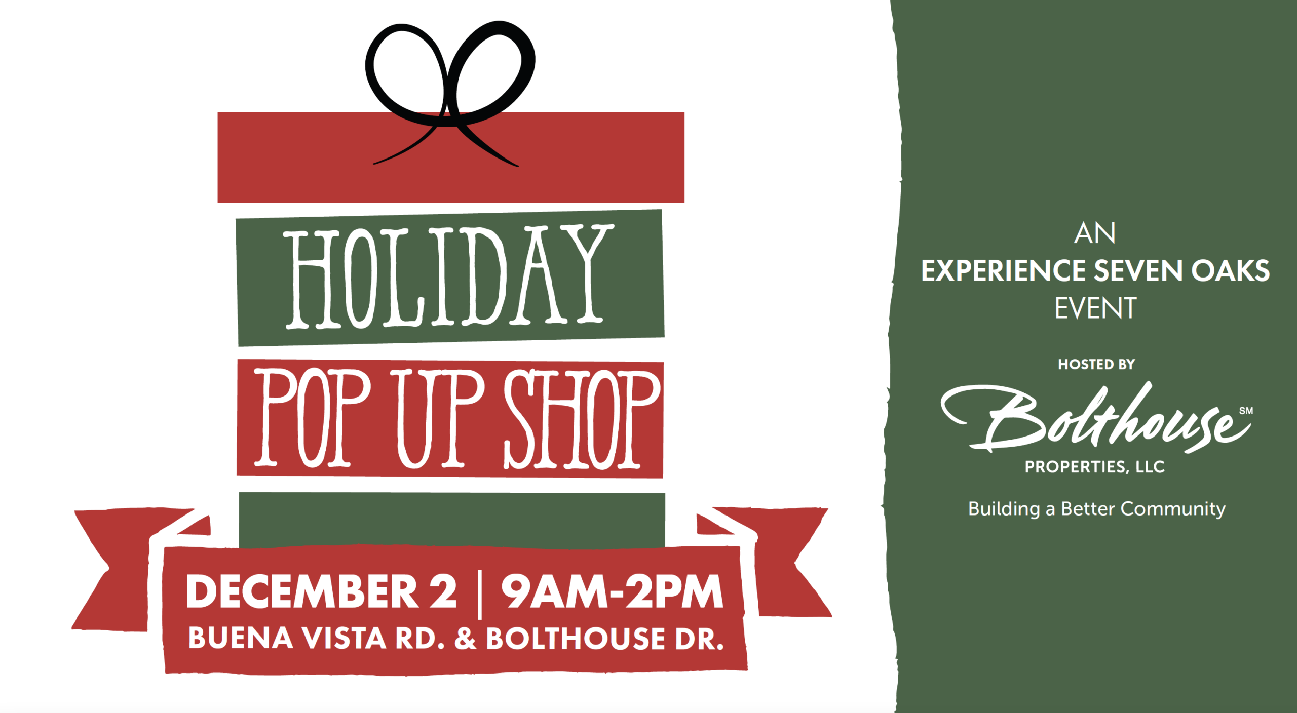Discover the Magic of the Holiday Season: Join Us at the December 2nd Holiday Pop Up Shop!