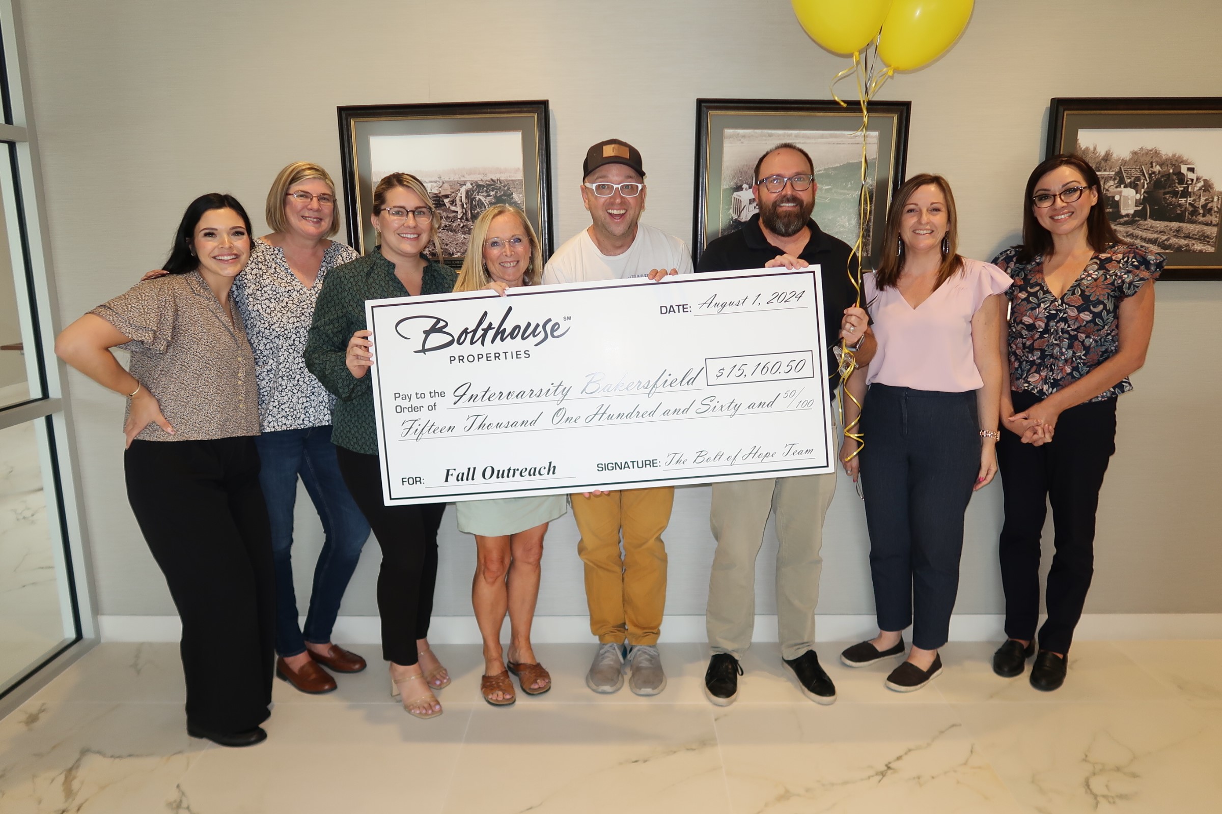 Bolt of Hope Team Supports InterVarsity with Transformational Grant